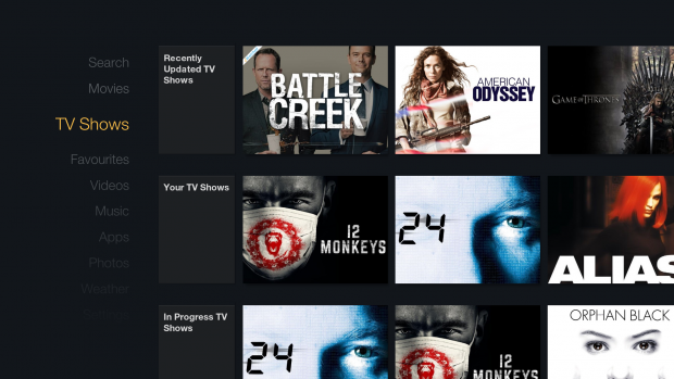 FTV Skin f&uuml;r Kodi - Fernsehserien-Bereich (Bild: Hitcher)